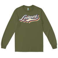 Army Green I Love Lockport City Usa Retro Vintage Long Sleeve Tee - minhPixels