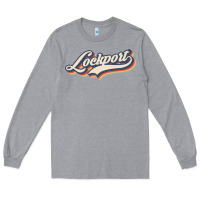 Heather Grey I Love Lockport City Usa Retro Vintage Long Sleeve Tee - minhPixels