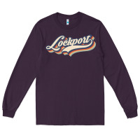 Plum I Love Lockport City Usa Retro Vintage Long Sleeve Tee - minhPixels