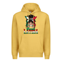 Antique Gold proud latina messy bun mama Premium Hoodie - BundleAndBundleShop