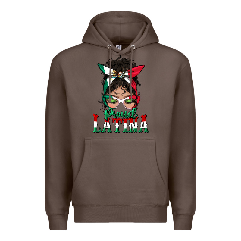 Proud Latina Messy Bun Mama Premium Hoodie by BundleAndBundleShop | Teevron