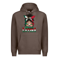 Coffee proud latina messy bun mama Premium Hoodie - BundleAndBundleShop