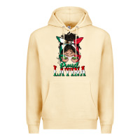 Pina Colada proud latina messy bun mama Premium Hoodie - BundleAndBundleShop