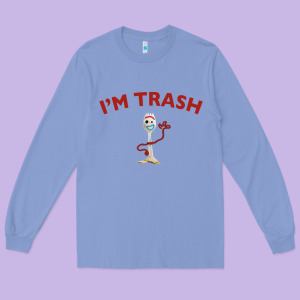 I'm Trash Forky Long Sleeve Tee Designed By Minhpixels