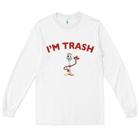 White i'm trash forky Long Sleeve Tee - minhPixels