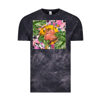 Cloud Black flamingo with leopard Vintage Tee - TumblerDesignByShophia