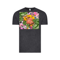 Vintage Black flamingo with leopard Vintage Tee - TumblerDesignByShophia
