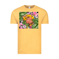 Vintage Mustard flamingo with leopard Vintage Tee - TumblerDesignByShophia