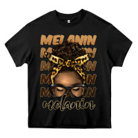 Black melanin afro messy bun Heavy Core Tee - Artiststas