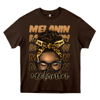 Chocolate Brown melanin afro messy bun Heavy Core Tee - Artiststas