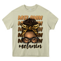 Mossy melanin afro messy bun Heavy Core Tee - Artiststas