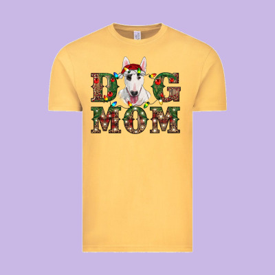 Christmas Dog Mom Bull Terrier Vintage Tee Designed By Ranaportraitstore