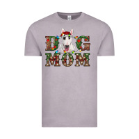 Vintage Zinc Christmas Dog Mom Bull Terrier Vintage Tee - RanaPortraitStore