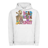 Pigment Lunar Rock easter dead inside but lucky  with skeleton Urban Hoodie - AdoDesignShop