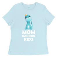 Baby Blue Mommy Saurus Rex Mom Mom Gift Dino Ladies Tee - Bettercallsaul