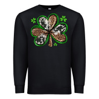 Black western st patricks day shamrocks Premium Sweatshirt - Artiststas