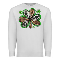 Dove Grey western st patricks day shamrocks Premium Sweatshirt - Artiststas
