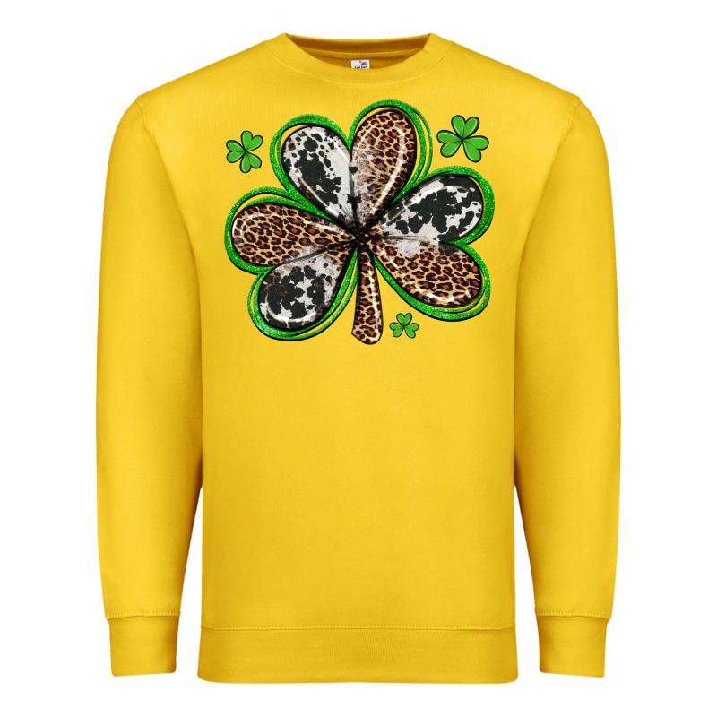 Western St Patricks Day Shamrocks Premium Sweatshirt by Artiststas | Teevron