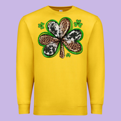 Western St Patricks Day Shamrocks Premium Sweatshirt Designed By Artiststas