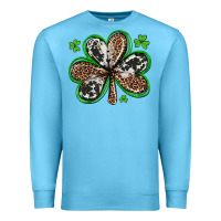 Ocean Blue western st patricks day shamrocks Premium Sweatshirt - Artiststas