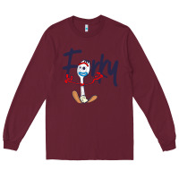 Burgundy forky Long Sleeve Tee - minhPixels