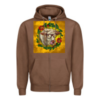Chestnut christmas charolais cow face Zipper Hoodie - LillyAllenDesigns