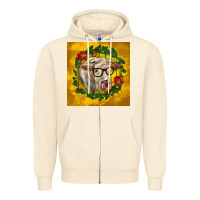 Sandshell christmas charolais cow face Zipper Hoodie - LillyAllenDesigns