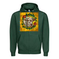Sports Green christmas charolais cow face Zipper Hoodie - LillyAllenDesigns