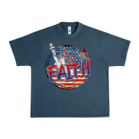 Midnight Navy faith usa Urban Heavy Tee - CowGirlArtShop