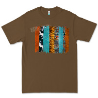 Cacao Western Leopard Glitter Aztec Cowhide Pattern Brushstroke Premium Tee - Bettercallsaul