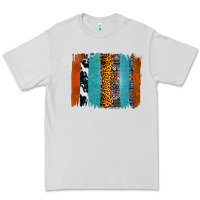 Dove Grey Western Leopard Glitter Aztec Cowhide Pattern Brushstroke Premium Tee - Bettercallsaul