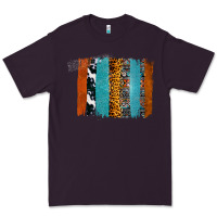 Plum Western Leopard Glitter Aztec Cowhide Pattern Brushstroke Premium Tee - Bettercallsaul