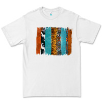 White Western Leopard Glitter Aztec Cowhide Pattern Brushstroke Premium Tee - Bettercallsaul