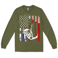 Army Green b.ra.zi.li.an j.i.u jit.su stars & stripes rank b.j flag shirt Long Sleeve Tee - minhPixels