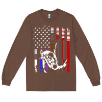 Chestnut b.ra.zi.li.an j.i.u jit.su stars & stripes rank b.j flag shirt Long Sleeve Tee - minhPixels