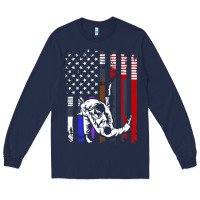 Navy b.ra.zi.li.an j.i.u jit.su stars & stripes rank b.j flag shirt Long Sleeve Tee - minhPixels