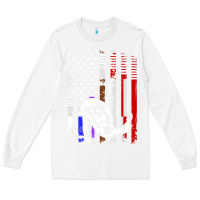 White b.ra.zi.li.an j.i.u jit.su stars & stripes rank b.j flag shirt Long Sleeve Tee - minhPixels