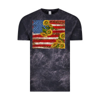Cloud Black American flag sunflowers with leopard Vintage Tee - TumblerDesignByShophia