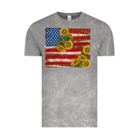 Cloud Rock American flag sunflowers with leopard Vintage Tee - TumblerDesignByShophia