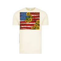 Vintage Arctic American flag sunflowers with leopard Vintage Tee - TumblerDesignByShophia