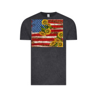 Vintage Black American flag sunflowers with leopard Vintage Tee - TumblerDesignByShophia