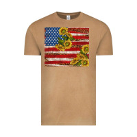 Vintage Camel American flag sunflowers with leopard Vintage Tee - TumblerDesignByShophia