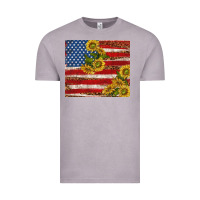 Vintage Zinc American flag sunflowers with leopard Vintage Tee - TumblerDesignByShophia