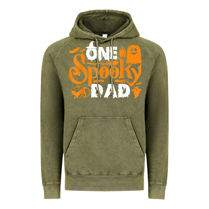 One Spooky Dad Funny Cat Boo Dad Halloween Costume Design T Shirt Vintage Hoodie by minhPixels | Teevron
