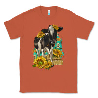 Copper Sunflowers Cow Classic Tee - texasbilliewilder