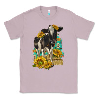 Lilac Sunflowers Cow Classic Tee - texasbilliewilder