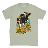 Matcha Sunflowers Cow Classic Tee - texasbilliewilder