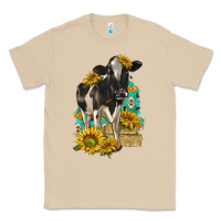 Mushroom Sunflowers Cow Classic Tee - texasbilliewilder