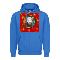 True Royal christmas hereford calf Zipper Hoodie - LillyAllenDesigns