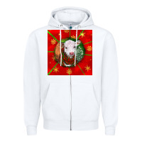 White christmas hereford calf Zipper Hoodie - LillyAllenDesigns